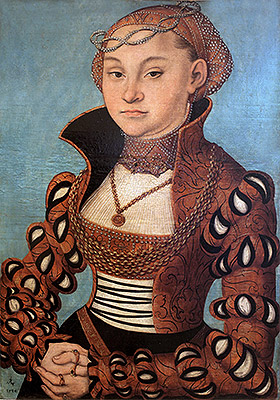 Portrait of a Saxon Lady, 1534 by Lucas Cranach | Painting Reproduction
