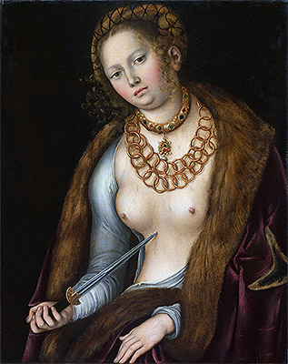 Lucretia, c.1510/13 by Lucas Cranach | Painting Reproduction