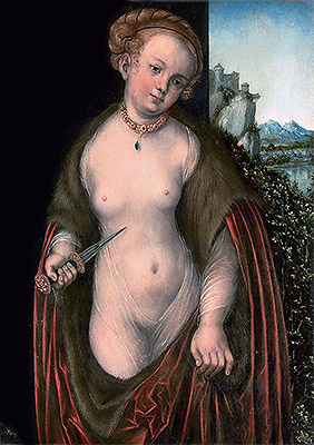 Lucretia, undated | Lucas Cranach | Painting Reproduction