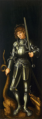 Saint George, c.1514 by Lucas Cranach | Painting Reproduction