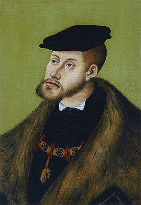 Emperor Charles V, 1533 | Lucas Cranach | Gemälde Reproduktion