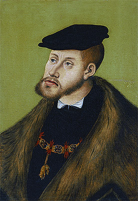 Emperor Charles V, 1533 by Lucas Cranach | Painting Reproduction