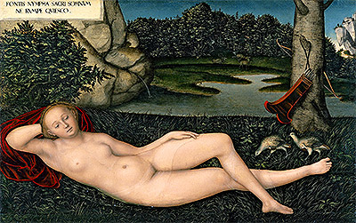 The Nymph at the Fountain, c.1530/34 | Lucas Cranach | Painting Reproduction