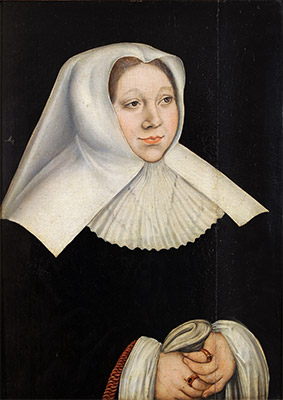 Portrait of Margaretha of Savoy, Governor of the ..., c.1530 by Lucas Cranach | Painting Reproduction