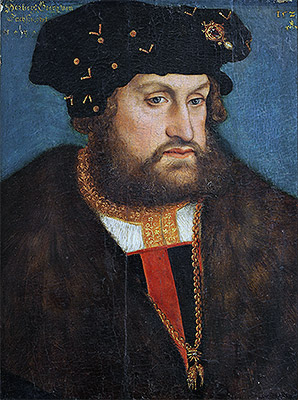 Georg (the Bearded), Duke of Saxony, 1524 by Lucas Cranach | Painting Reproduction