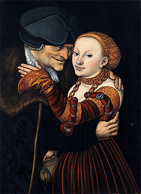An Ill-Matched Pair, 1528 | Lucas Cranach | Painting Reproduction