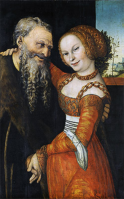 Ungleiches Paar | Lucas Cranach | Gemälde Reproduktion