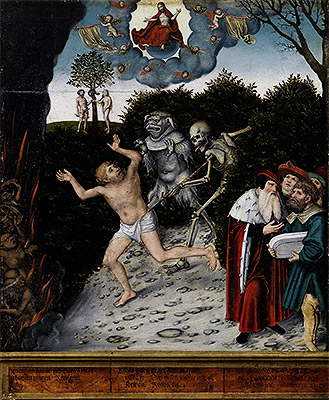 Allegorie von Gesetz und Gnade | Lucas Cranach | Gemälde Reproduktion