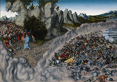 The Pharaoh's Hosts Engulfed in the Red Sea | Lucas Cranach | Painting Reproduction
