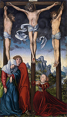 Christ Crucified between the Two Thieves | Lucas Cranach | Painting Reproduction