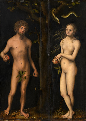 Adam and Eve, undated | Lucas Cranach | Painting Reproduction