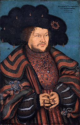 Portrait of Joachim I Nestor, Elector of Brandenburg, 1529 | Lucas Cranach | Gemälde Reproduktion