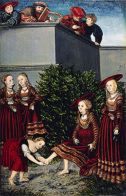 David und Bathseba | Lucas Cranach | Gemälde Reproduktion
