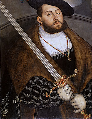 Johann Friedrich I., der Großmütige, Kurfürst von Sachsen | Lucas Cranach | Gemälde Reproduktion