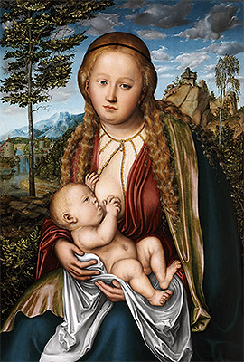Die stillende Jungfrau | Lucas Cranach | Gemälde Reproduktion