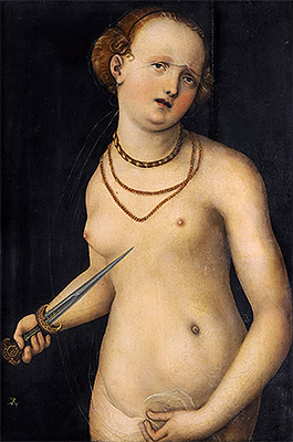 The Suicide of Lucretia, a.1537 | Lucas Cranach | Painting Reproduction