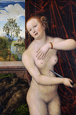 Der Selbstmord der Lucretia | Lucas Cranach | Gemälde Reproduktion