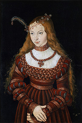 Porträt der Prinzessin Sibylle von Kleve | Lucas Cranach | Gemälde Reproduktion