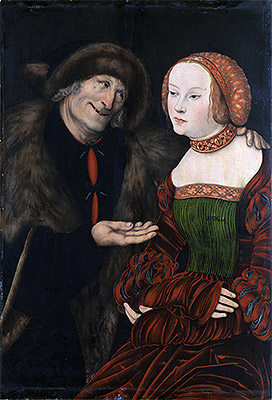 An Ill-Matched Couple, c.1520/40 | Lucas Cranach | Painting Reproduction