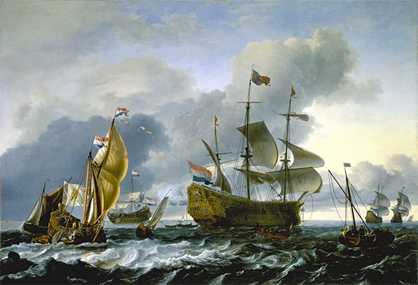 Dutch attack on the Medway: the Royal Charles carried into Dutch Waters, 12 June 1667, 1667 | Bakhuysen | Painting Reproduction