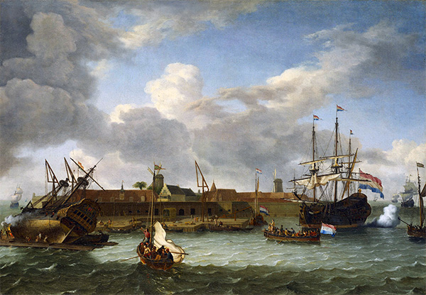 The island of Onrust, 1699 | Bakhuysen | Painting Reproduction