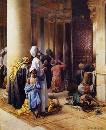 Die Stunde des Gebets, 1887 von Ludwig Deutsch | Gemälde-Reproduktion
