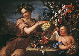 Allegory of Autumn, undated by Luigi Garzi | Painting Reproduction