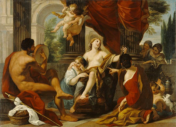 Herkules und Omphale, c.1700/10 | Luigi Garzi | Gemälde Reproduktion