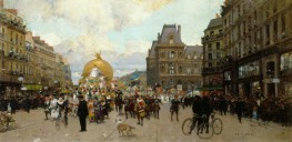 Mid-Lent in Paris | Luigi Loir | Painting Reproduction