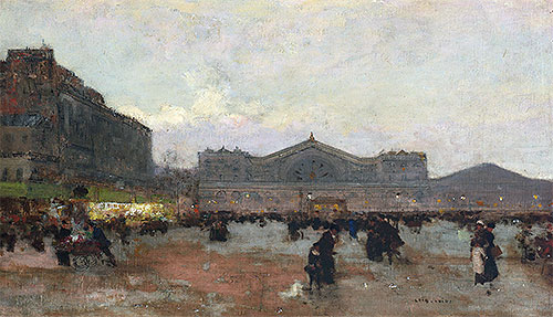 The Gare de l'Est, undated | Luigi Loir | Painting Reproduction