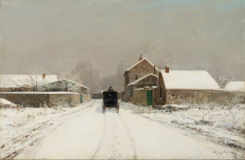Luigi Loir | The Avenue de Neuilly on a Winter Day, 1874 The Avenue de Neuilly on a Winter Day, 1874 | Luigi Loir