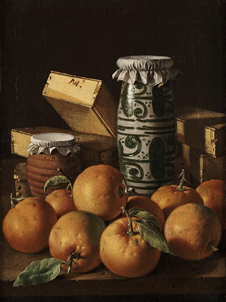 Still Life with Oranges, Jars, and Boxes of Sweets, c.1760/65 | Luis Egidio Meléndez | Painting Reproduction