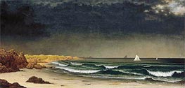 Nähernder Sturm: Strand in der Nähe von Newport | Martin Johnson Heade | Gemälde Reproduktion