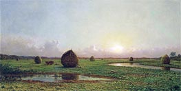 Haystacks, c.1876/88 by Martin Johnson Heade | Painting Reproduction