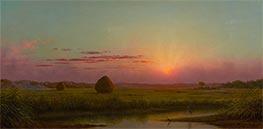 Sonnenuntergang über dem Sumpf, c.1876/82 von Martin Johnson Heade | Gemälde-Reproduktion