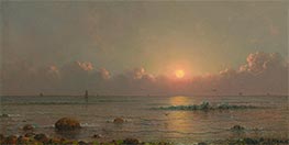Seascape at Sunset, 1860s by Martin Johnson Heade | Painting Reproduction