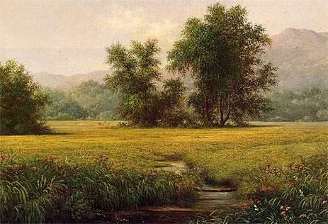 The Meadow, c.1871/75 by Martin Johnson Heade | Painting Reproduction