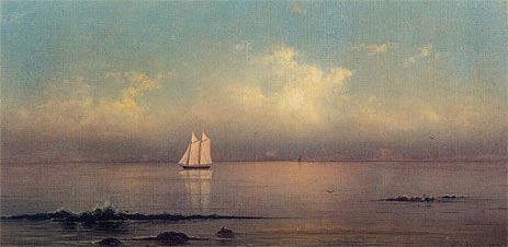Flaute, Long Island Sound, 1876 von Martin Johnson Heade | Gemälde-Reproduktion