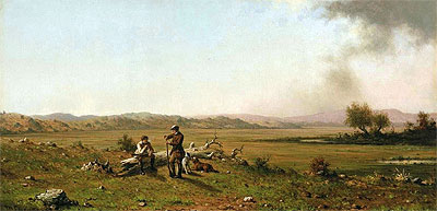 Hunters Resting, 1863 | Martin Johnson Heade | Gemälde Reproduktion