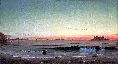 Twilight, Singing Beach, 1863 | Martin Johnson Heade | Gemälde Reproduktion