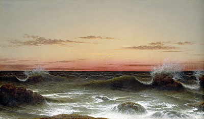 Seascape: Sunset, 1861 | Martin Johnson Heade | Gemälde Reproduktion