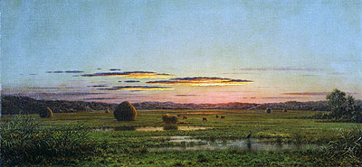 Sunset, c.1880 | Martin Johnson Heade | Gemälde Reproduktion