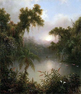 Südamerikanischer Fluss, 1868 | Martin Johnson Heade | Gemälde Reproduktion