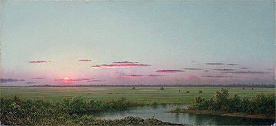 Sunset on Long Beach, a.1867 | Martin Johnson Heade