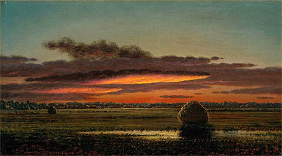 Sunset over the Marshes, c.1890/04 | Martin Johnson Heade | Painting Reproduction