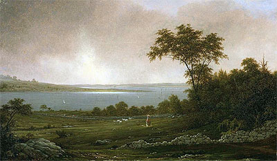 Landschaft von Rhode Island, 1859 von Martin Johnson Heade | Gemälde-Reproduktion