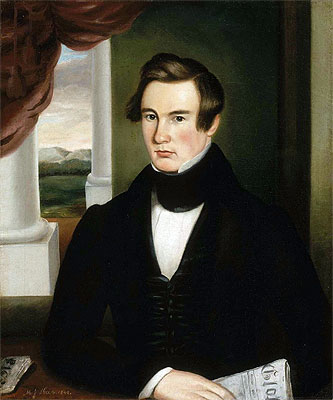 Portrait of a Man, 1840 | Martin Johnson Heade | Gemälde Reproduktion