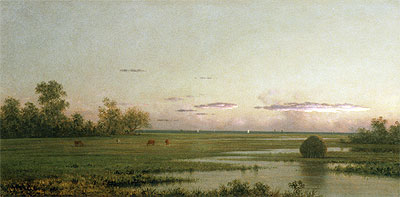 Salt Marsh at Southport, Connecticut, c.1875/81 | Martin Johnson Heade | Painting Reproduction