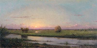 Sonnenuntergang über den Newburyport-Wiesen | Martin Johnson Heade | Gemälde Reproduktion