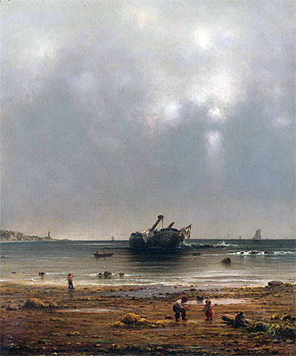 The Old Shipwreck, 1865 | Martin Johnson Heade | Gemälde Reproduktion